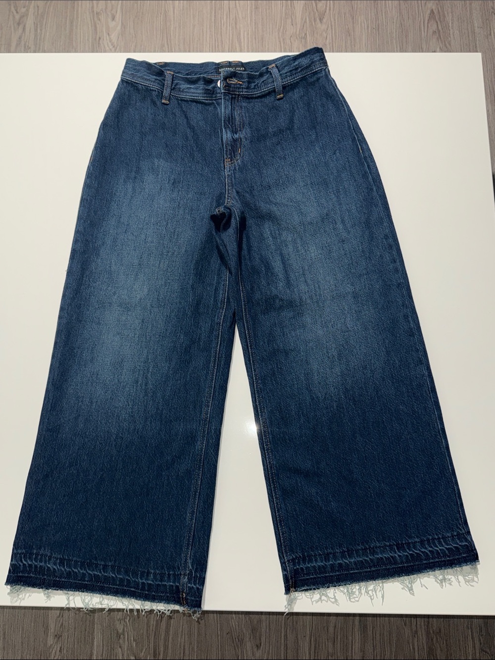 Sincerely Jules Wide-Leg Jeans in Dark Blue Wash Size 7/28